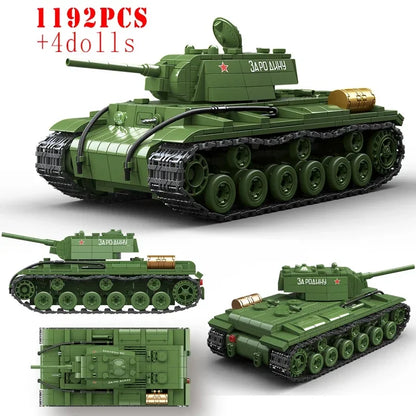 Tanque militar de bloques de construcción – modelo histórico DIY
