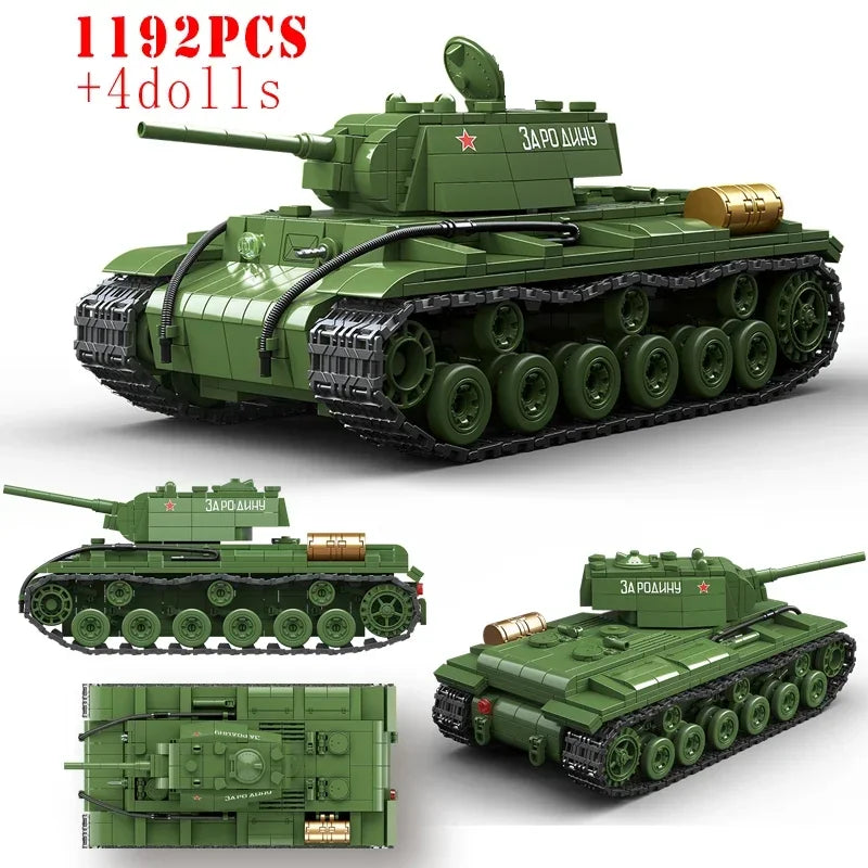 Tanque militar de bloques de construcción – modelo histórico DIY