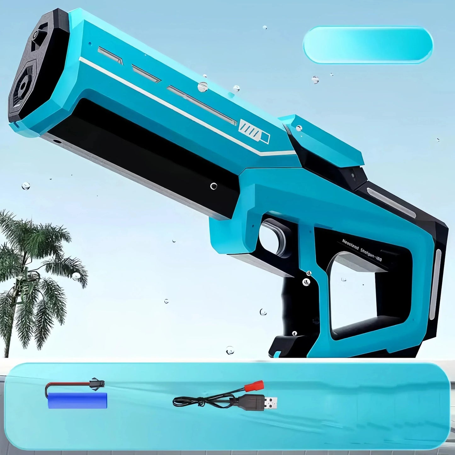 Pistola de agua eléctrica automática para verano y piscina