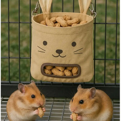 Bolsa colgante para heno de conejo y pequeñas mascotas