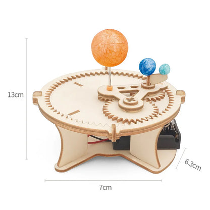 Puzzle educativo STEM del sistema solar en madera