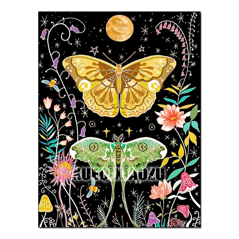 Kit de pintura con diamantes 5D de mariposa para principiantes