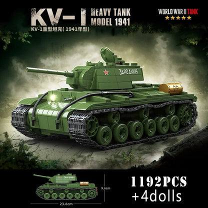 Tanque militar de bloques de construcción – modelo histórico DIY