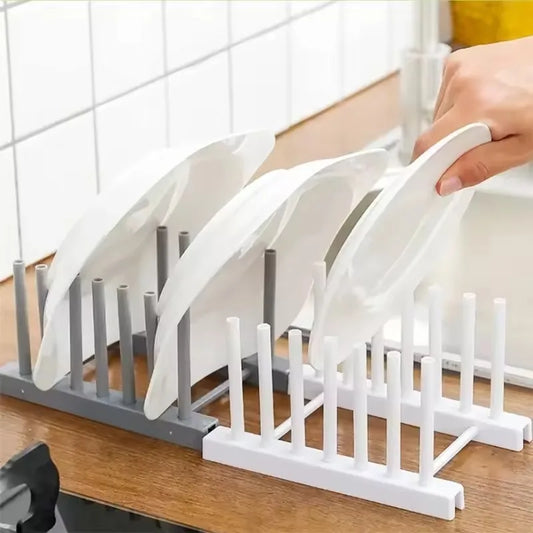 Escurridor y organizador de cocina para platos, tapas y cuencos