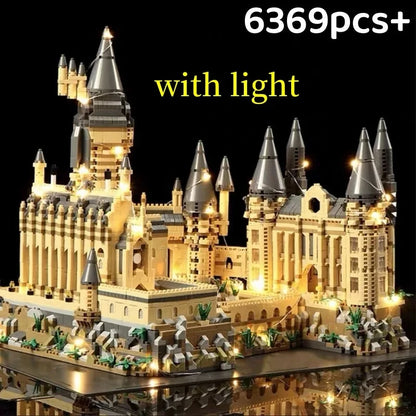 Castillo medieval creativo con microbloques de construcción
