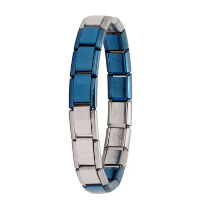Pulsera elástica de acero inoxidable estilo italiano para mujer