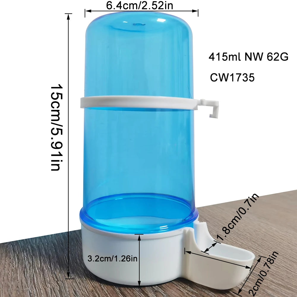 Bebedero y comedero automático para aves y mascotas pequeñas – 415 ml