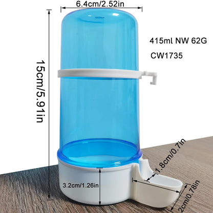Bebedero y comedero automático para aves y mascotas pequeñas – 415 ml