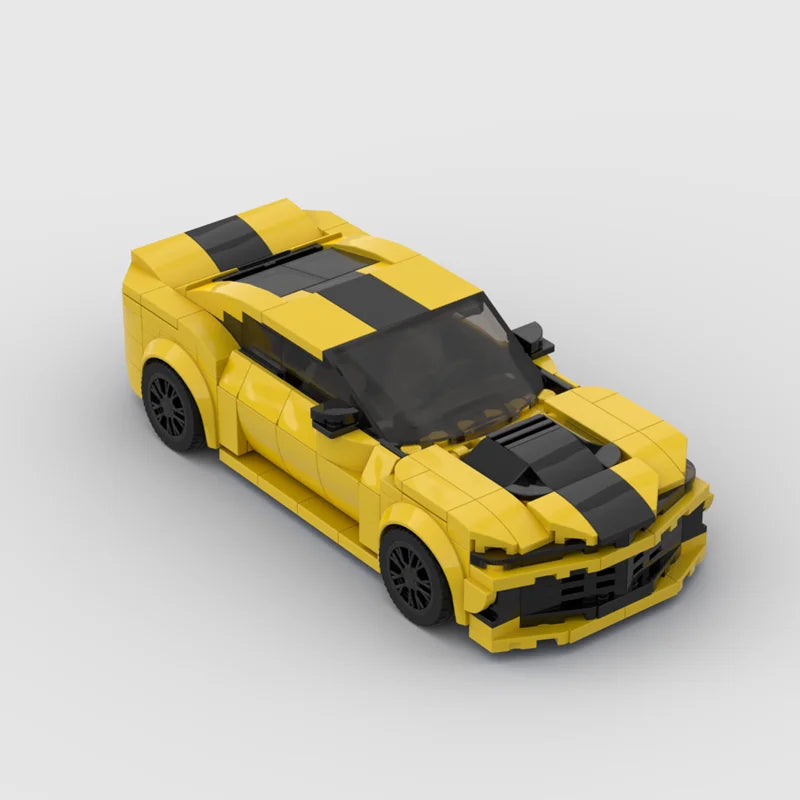 Coche deportivo Camaro MOC con bloques de construcción
