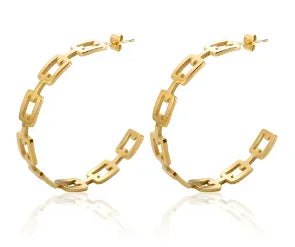 Shiny Zircon pendientes de aro para mujer Trendy Golden acero inoxidable Circle orejaring