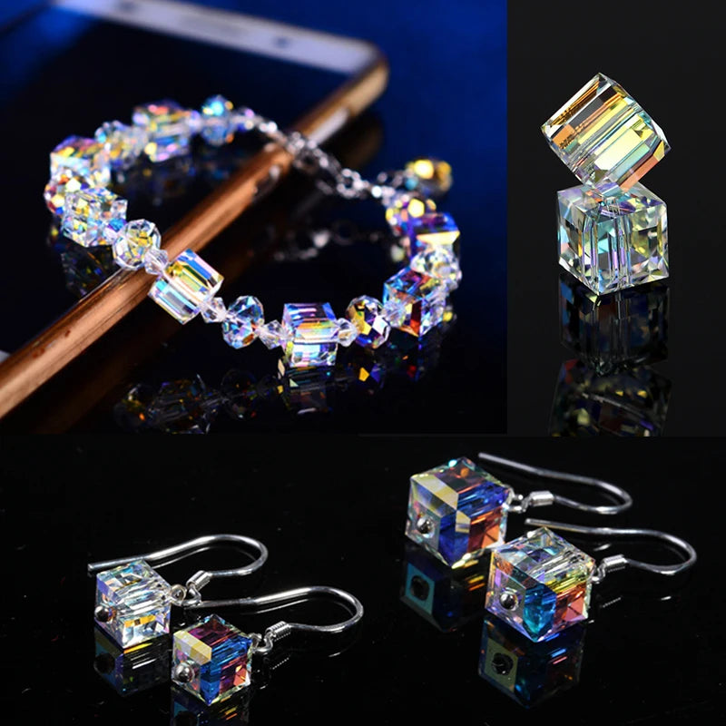 Cuentas de cristal AB para pulseras, pendientes y collares DIY