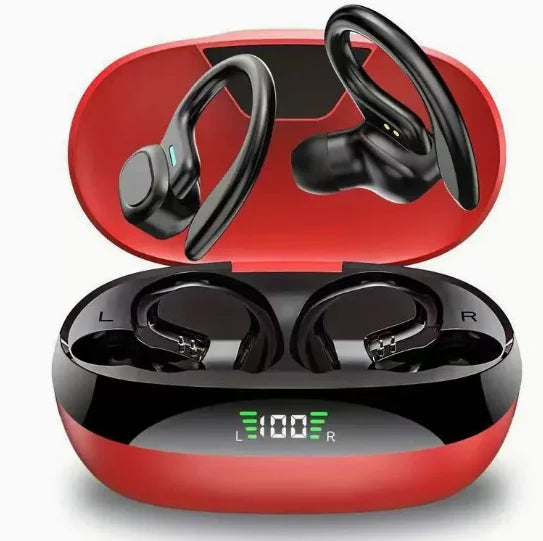 Auriculares inalámbricos K80 OWS con micrófono, graves y pantalla digital