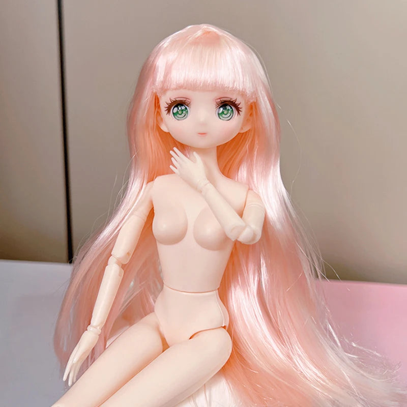 Muñeca estilo anime de 30 cm, escala 1/6, 11 articulaciones móviles, muñeca para vestir DIY,