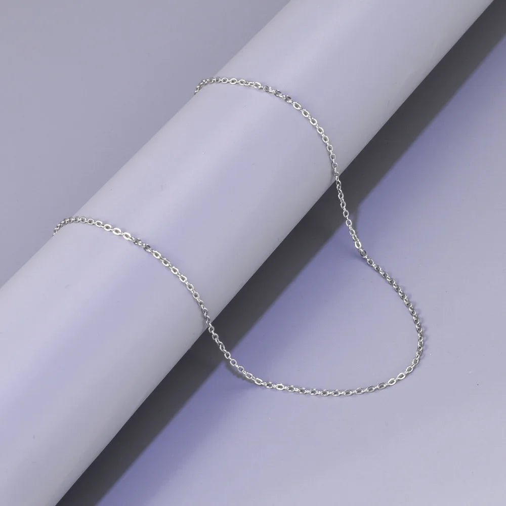L22 Hersteller Großhandel polierte Kreuzkette, Edelstahl Roségold Schmuck, 18k