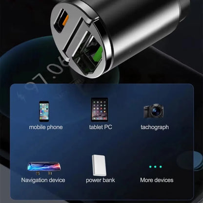 Cargador rápido de coche USB-C 200W con anilla
