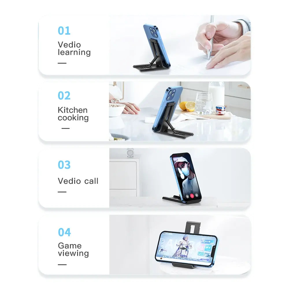 Soporte plegable portátil de escritorio para móvil y tablet