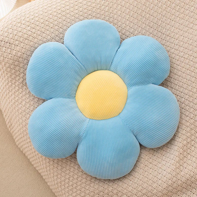 Cojín de flor de peluche suave para decorar el hogar
