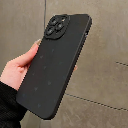 Funda TPU Black Love para iPhone con protección antigolpes