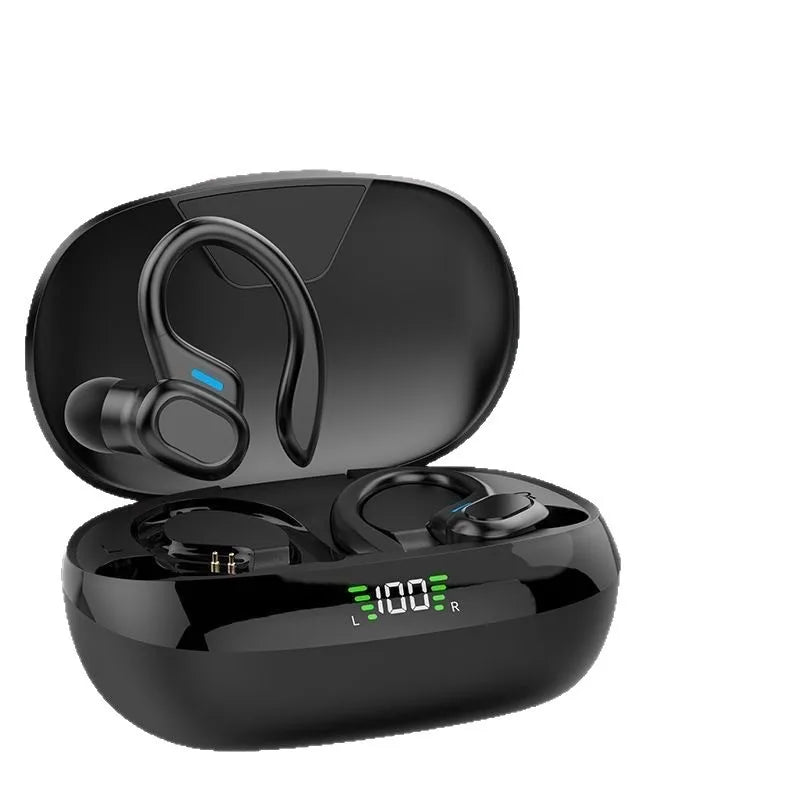 Auriculares inalámbricos K80 OWS con micrófono, graves y pantalla digital