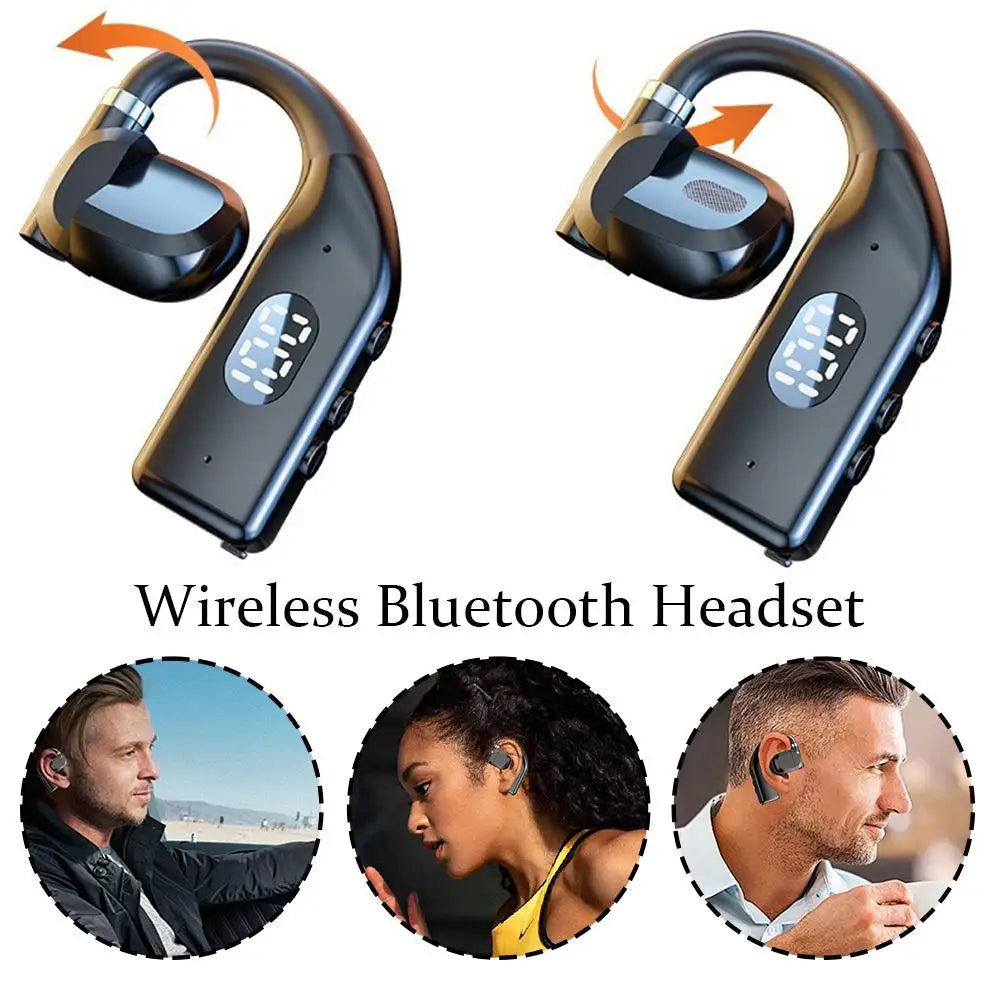 Auriculares inalámbricos K80 OWS con micrófono, graves y pantalla digital