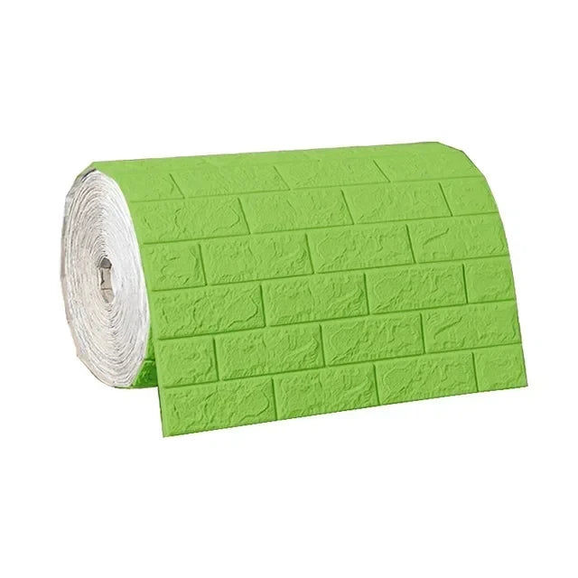 Papel pintado adhesivo 3D efecto ladrillo impermeable