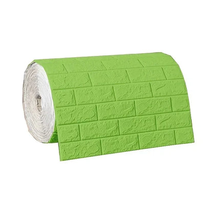 Papel pintado adhesivo 3D efecto ladrillo impermeable