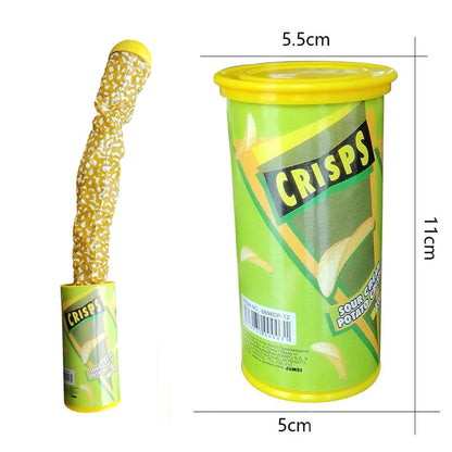 Bote sorpresa con serpiente de resorte para bromas y fiestas